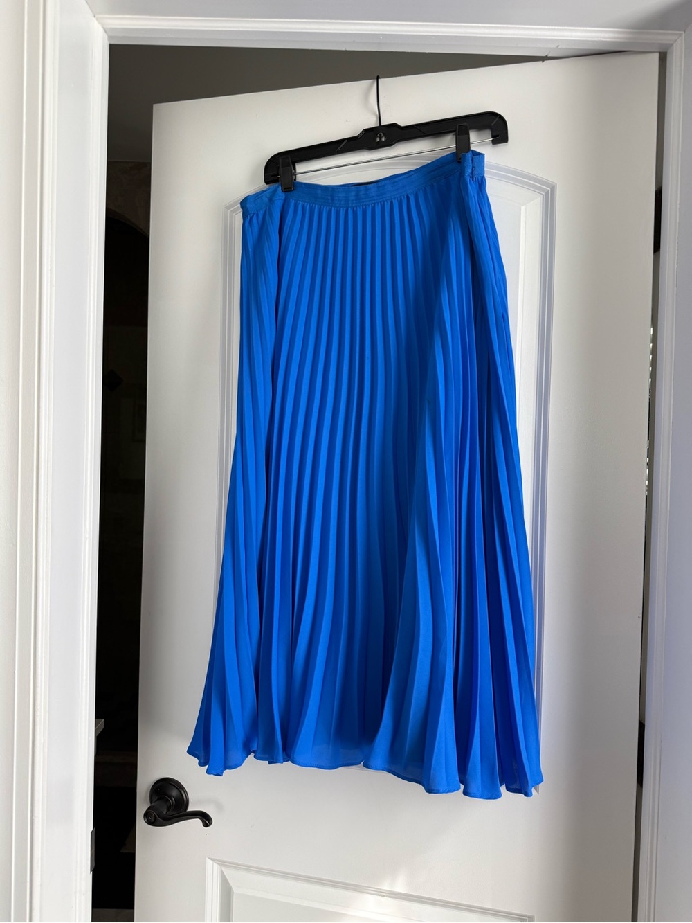 Banana Republic Royal Blue Pleated Midi Skirt